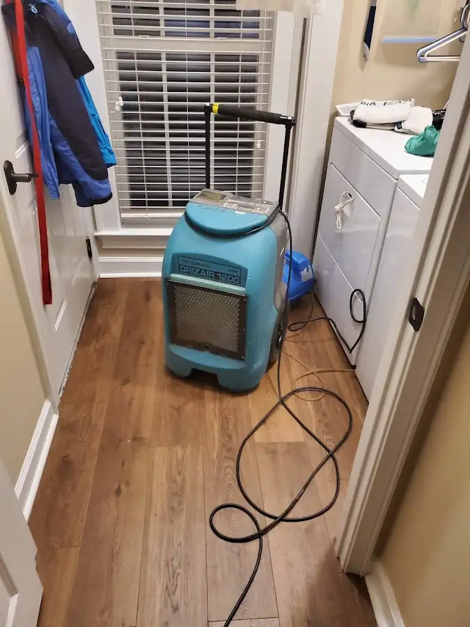 Commercial dehumidifier deployed for Flood Damage Cleanup in Belleville